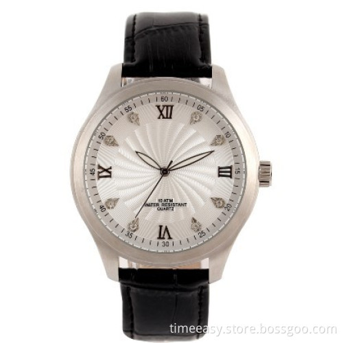2014 Fashion Latest Leather Strap Watches Stainless Steel Case Watch Japenese Movement Man Watch for 2013 in Shen Zhen